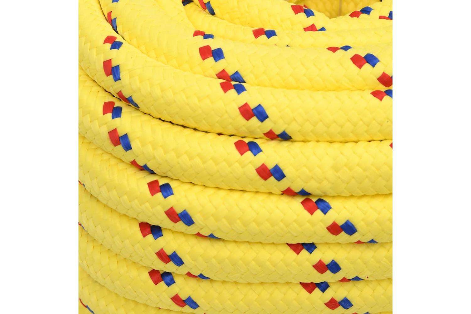 vidaXL 152634 Boat Rope Yellow 20mm 100 M Polypropylene-4