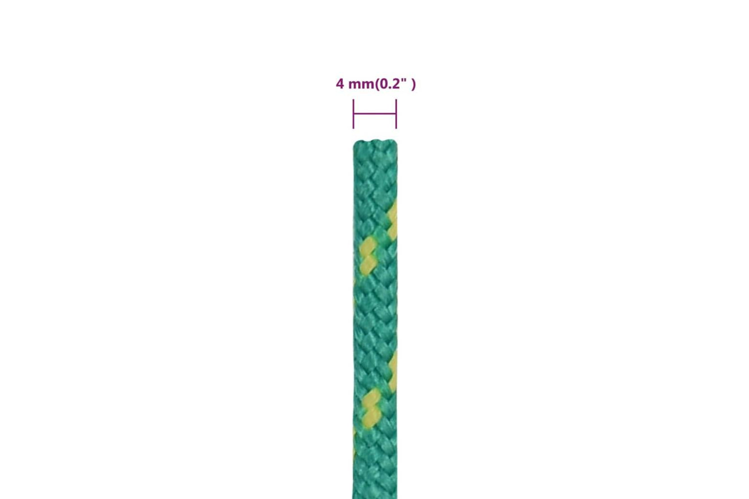 vidaXL 152698 Boat Rope Green 4mm 25 M Polypropylene-6