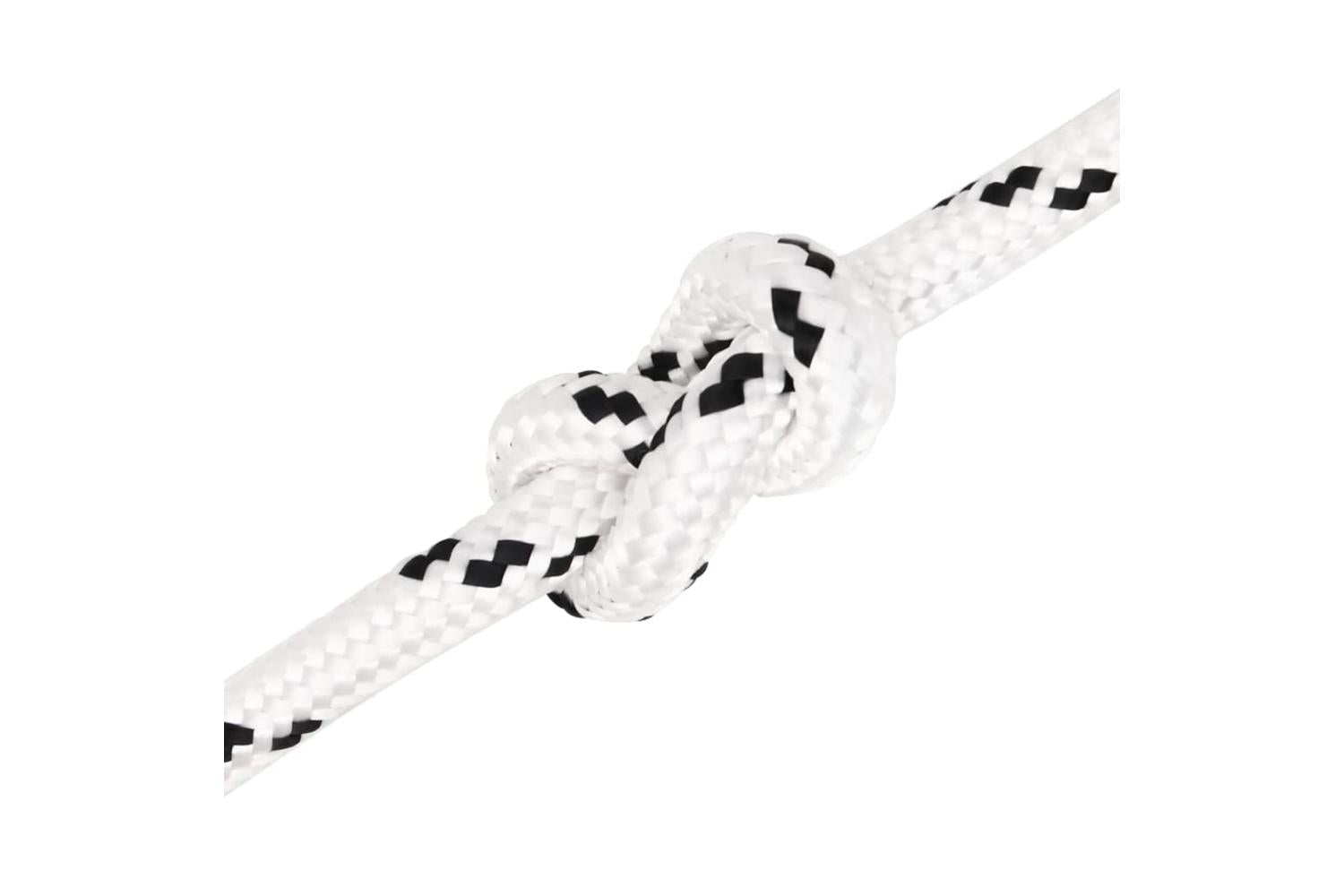 vidaXL 152777 Braided Boat Rope White 12mmx100 M Polyester-4