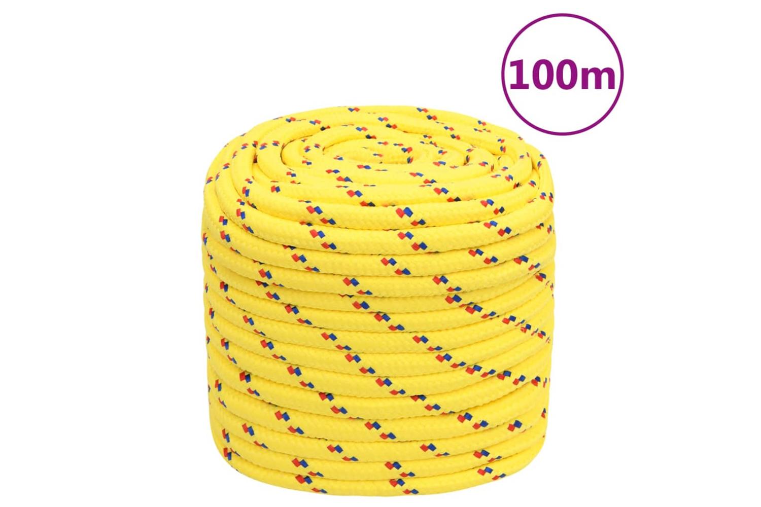 vidaXL 152631 Boat Rope Yellow 18mm 100 M Polypropylene