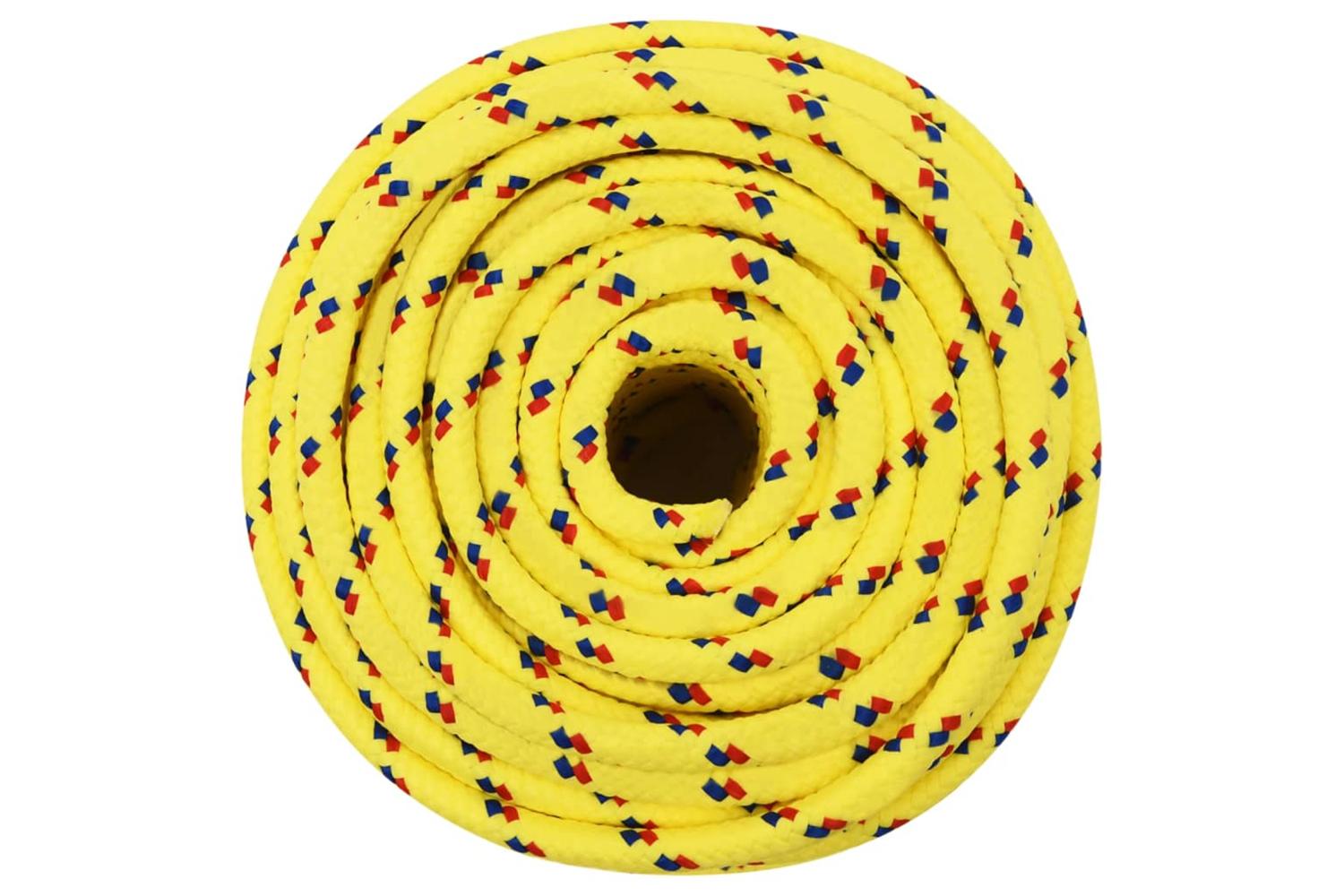 vidaXL 152621 Boat Rope Yellow 14mm 25 M Polypropylene-3