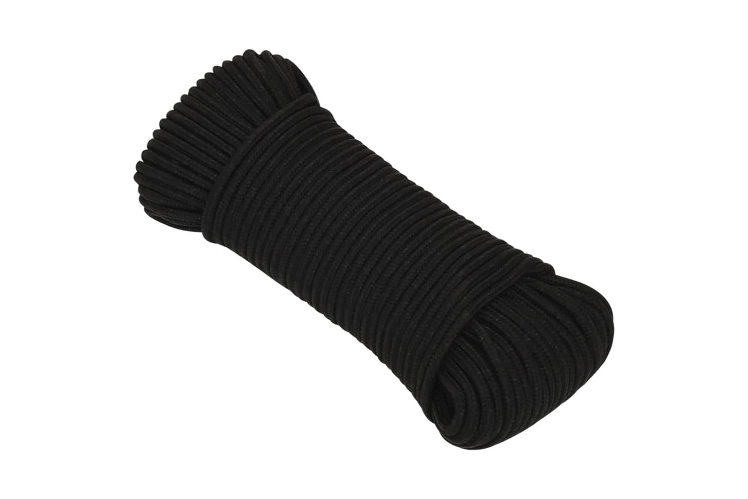 vidaXL 152806 Work Rope Black 4mm 500 M Polyester-2