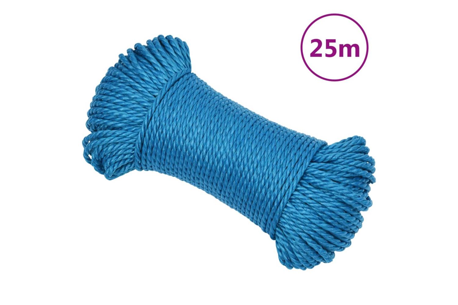 vidaXL 152962 Work Rope Blue 6mm 25 M Polypropylene