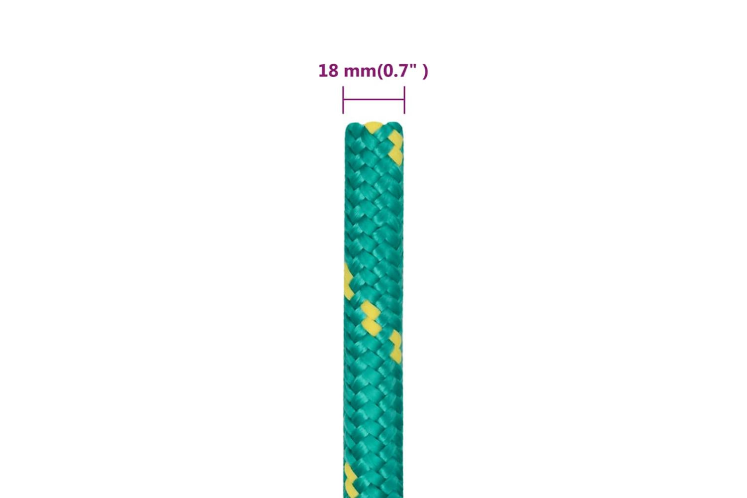 vidaXL 152736 Boat Rope Green 18mm 50 M Polypropylene-6