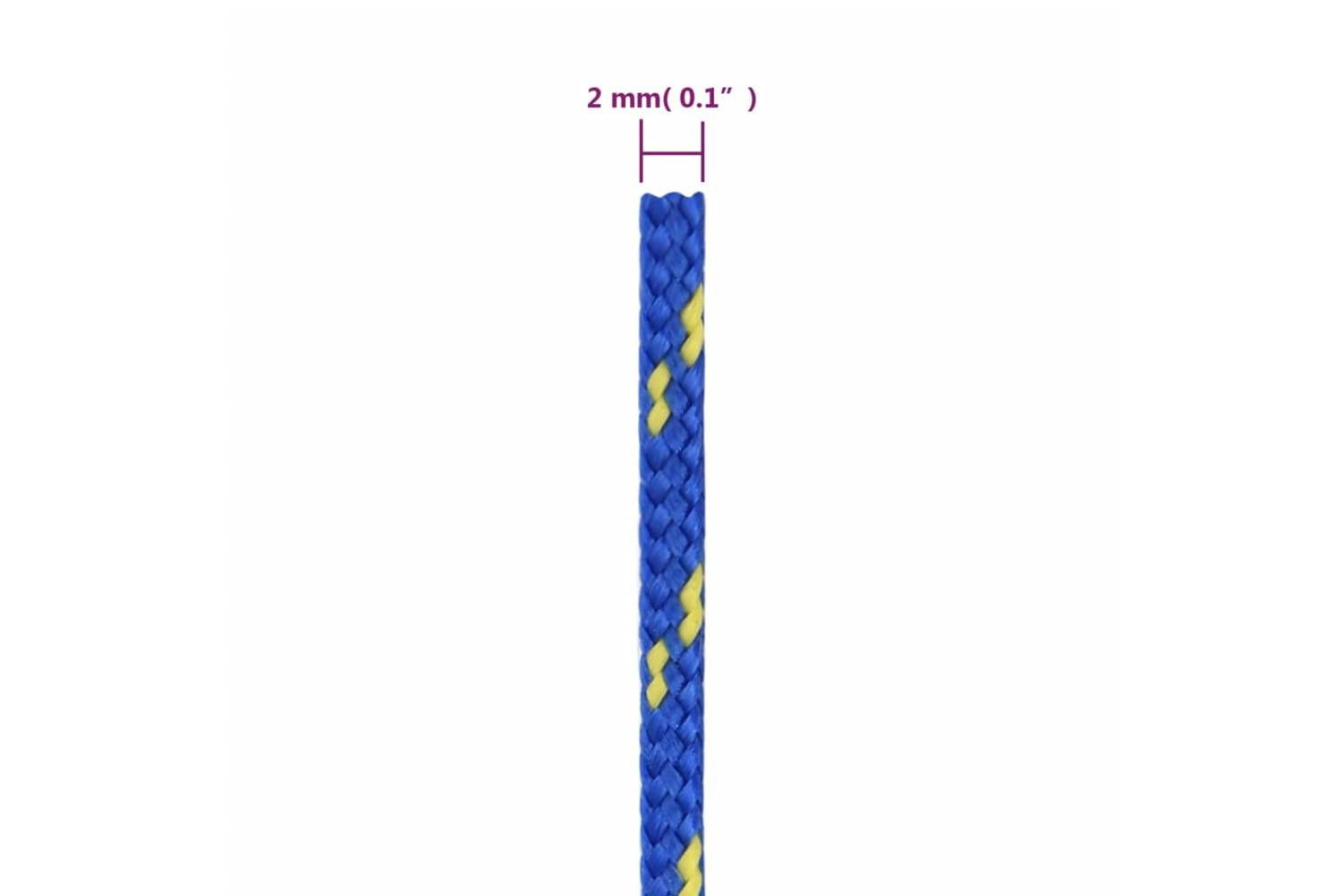 vidaXL 152424 Boat Rope Blue 2mm 50 M Polypropylene-6