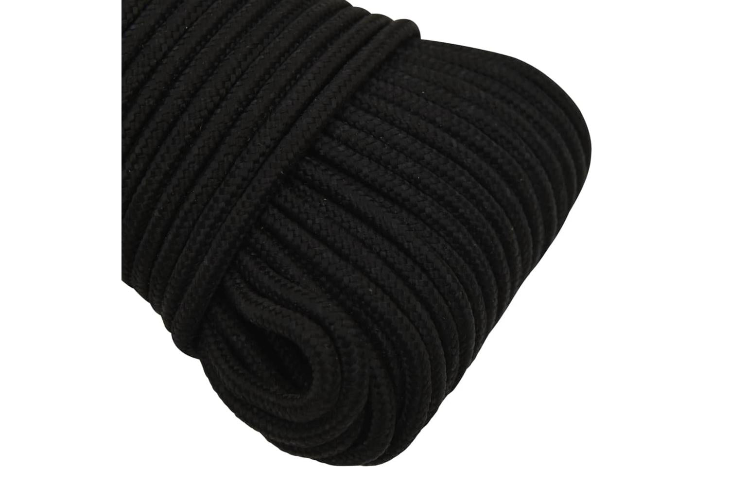 vidaXL 152797 Work Rope Black 3mm 25 M Polyester-4