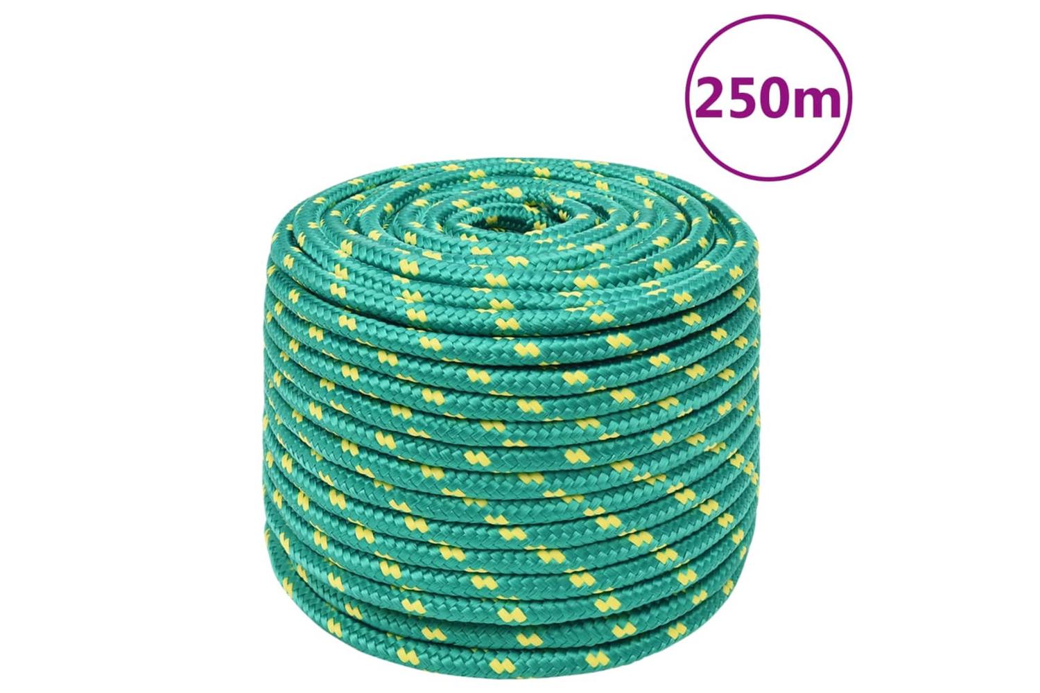vidaXL 152730 Boat Rope Green 14mm 250 M Polypropylene