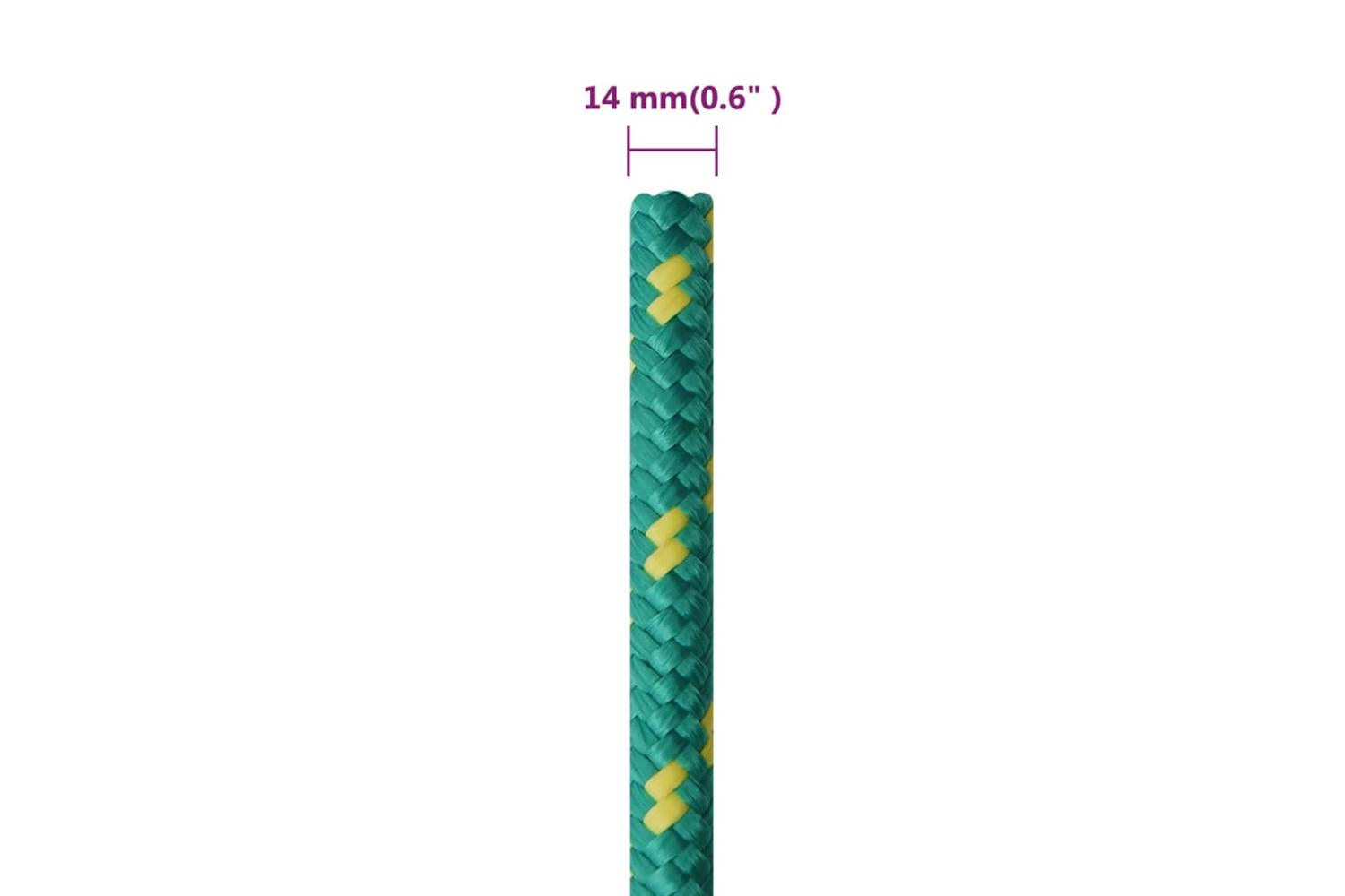 vidaXL 152730 Boat Rope Green 14mm 250 M Polypropylene-6