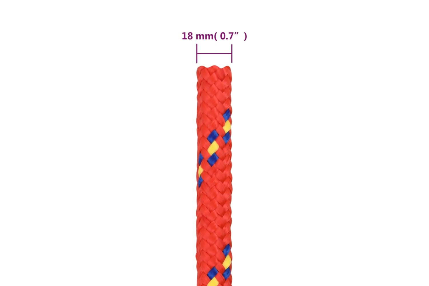 vidaXL 152417 Boat Rope Red 18mm 25 M Polypropylene-6