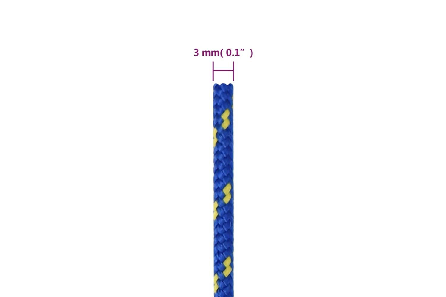 vidaXL 152430 Boat Rope Blue 3mm 100 M Polypropylene-6