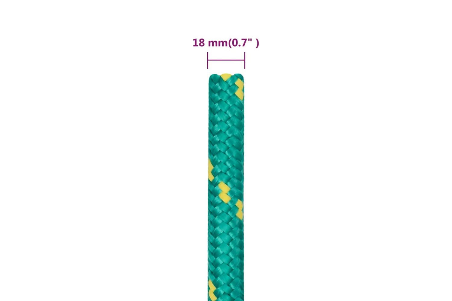vidaXL 152735 Boat Rope Green 18mm 25 M Polypropylene-6