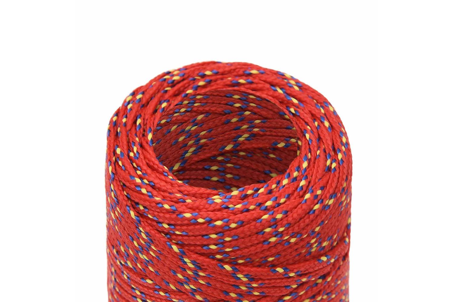 vidaXL 152371 Boat Rope Red 2mm 50 M Polypropylene-4