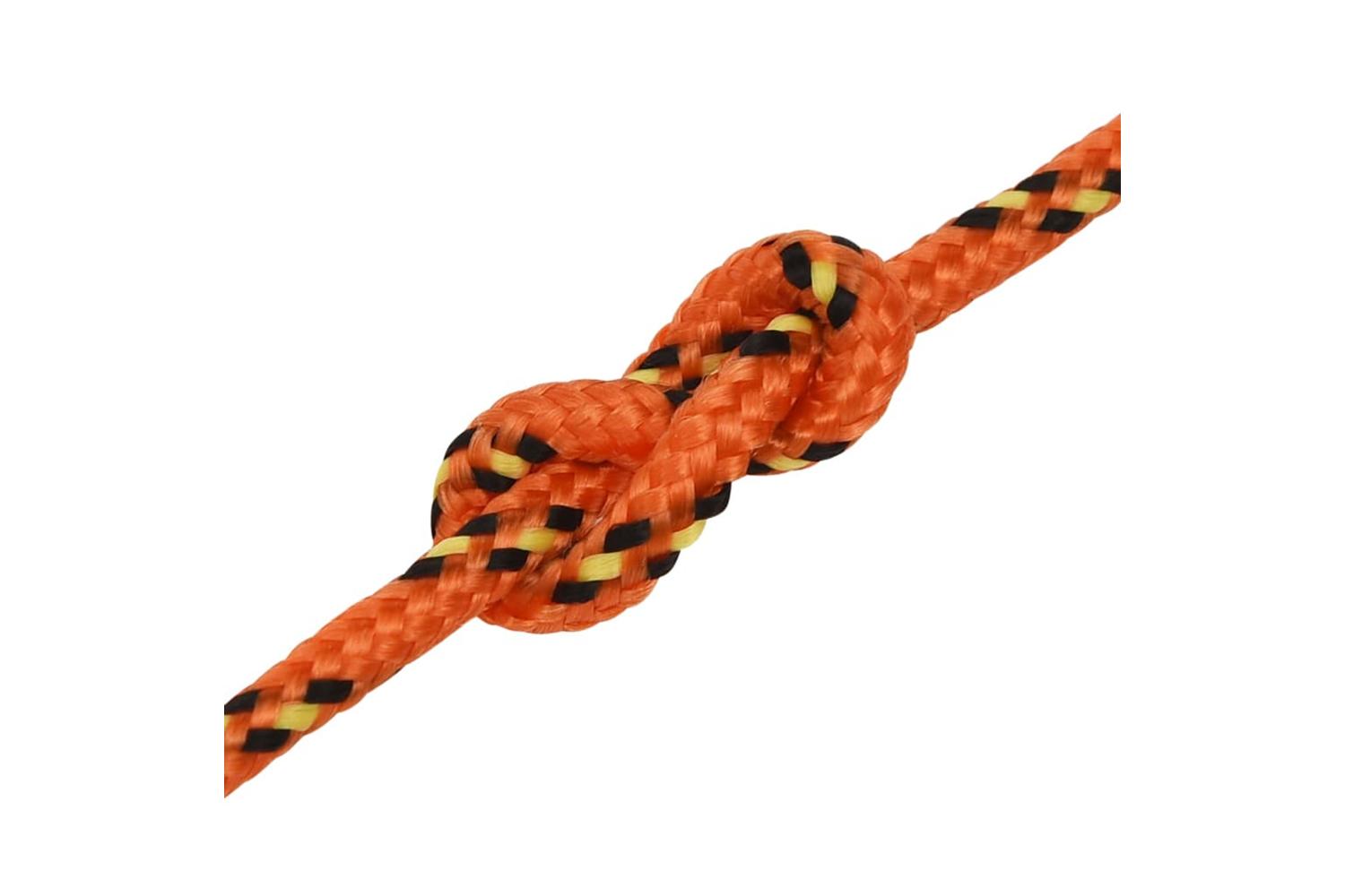 vidaXL 152647 Boat Rope Orange 4mm 100 M Polypropylene-5