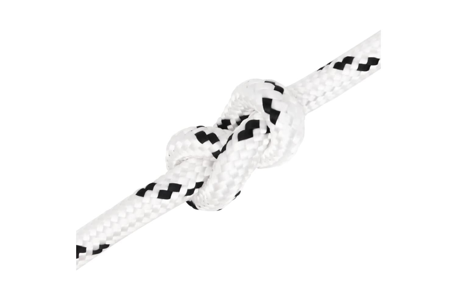 vidaXL 152782 Braided Boat Rope White 14mmx250 M Polyester-4