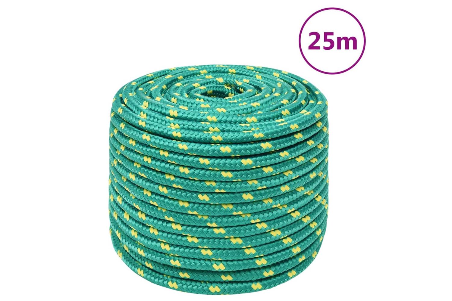 vidaXL 152723 Boat Rope Green 12mm 25 M Polypropylene
