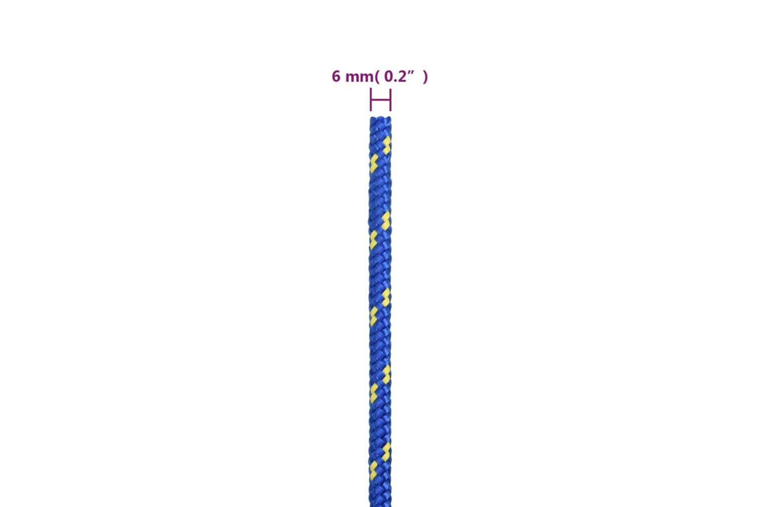 vidaXL 152444 Boat Rope Blue 6mm 50 M Polypropylene-6