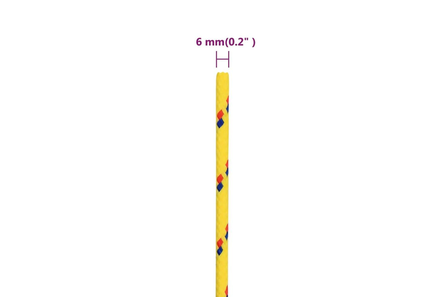 Vidaxl 152606 Boat Rope Yellow 6 Mm 500 M Polypropylene-6
