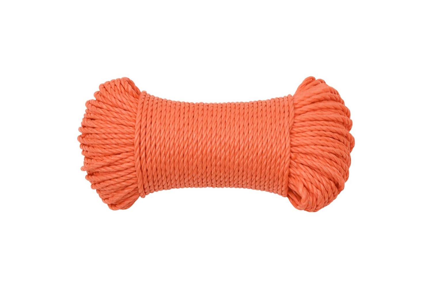 vidaXL 152918 Work Rope Orange 3mm 25 M Polypropylene-3