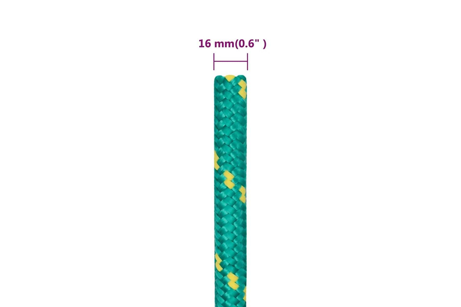 vidaXL 152734 Boat Rope Green 16mm 250 M Polypropylene-6