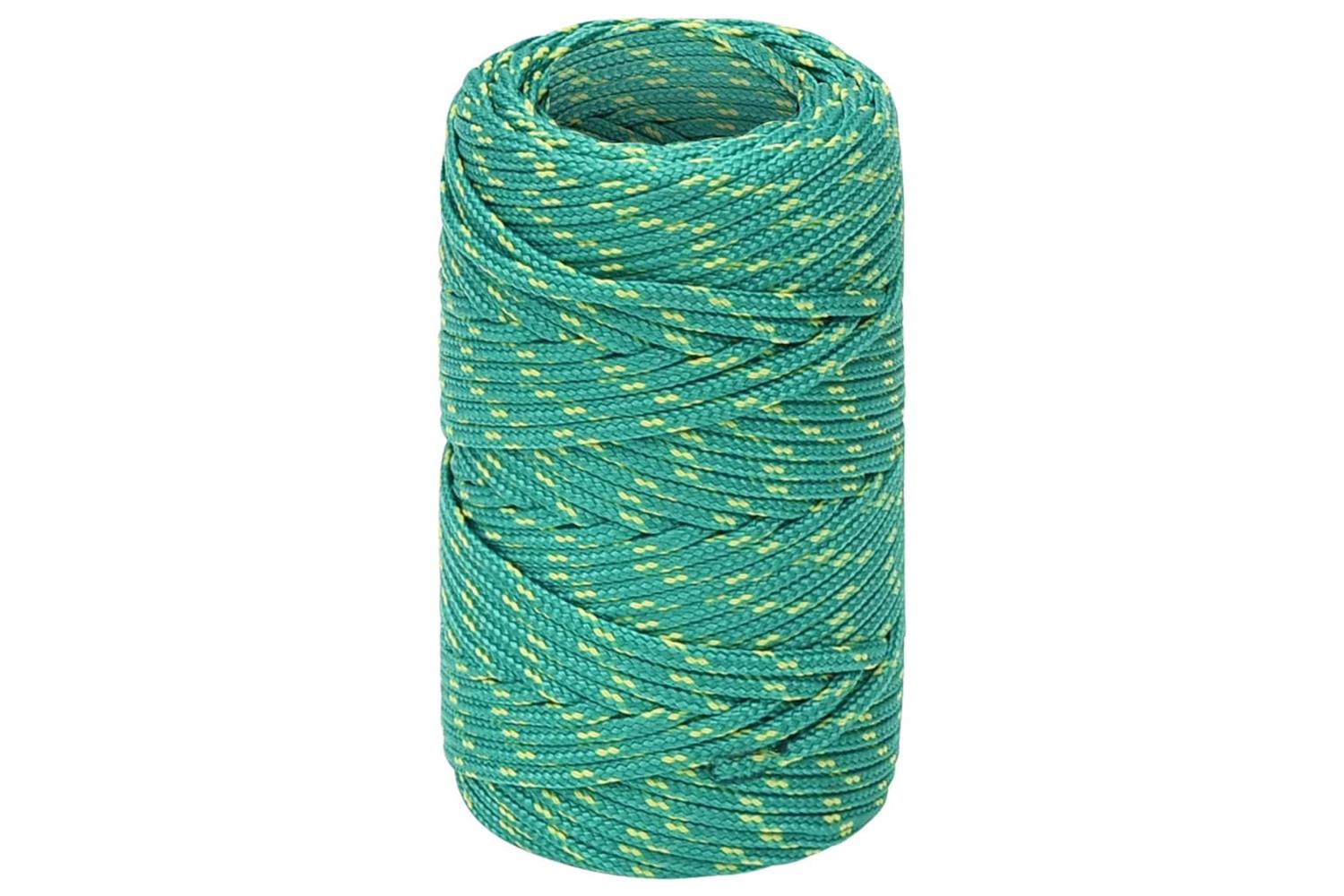vidaXL 152692 Boat Rope Green 2mm 500 M Polypropylene-2
