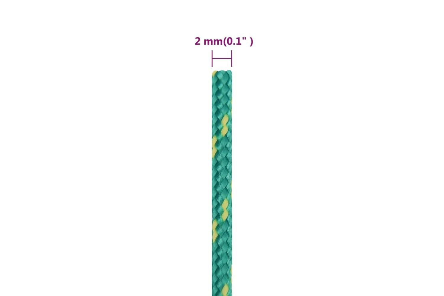 vidaXL 152692 Boat Rope Green 2mm 500 M Polypropylene-6