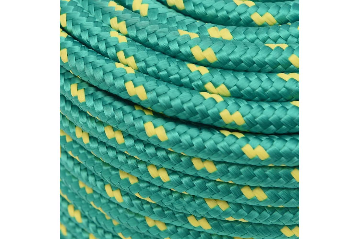 vidaXL 152725 Boat Rope Green 12mm 100 M Polypropylene-4