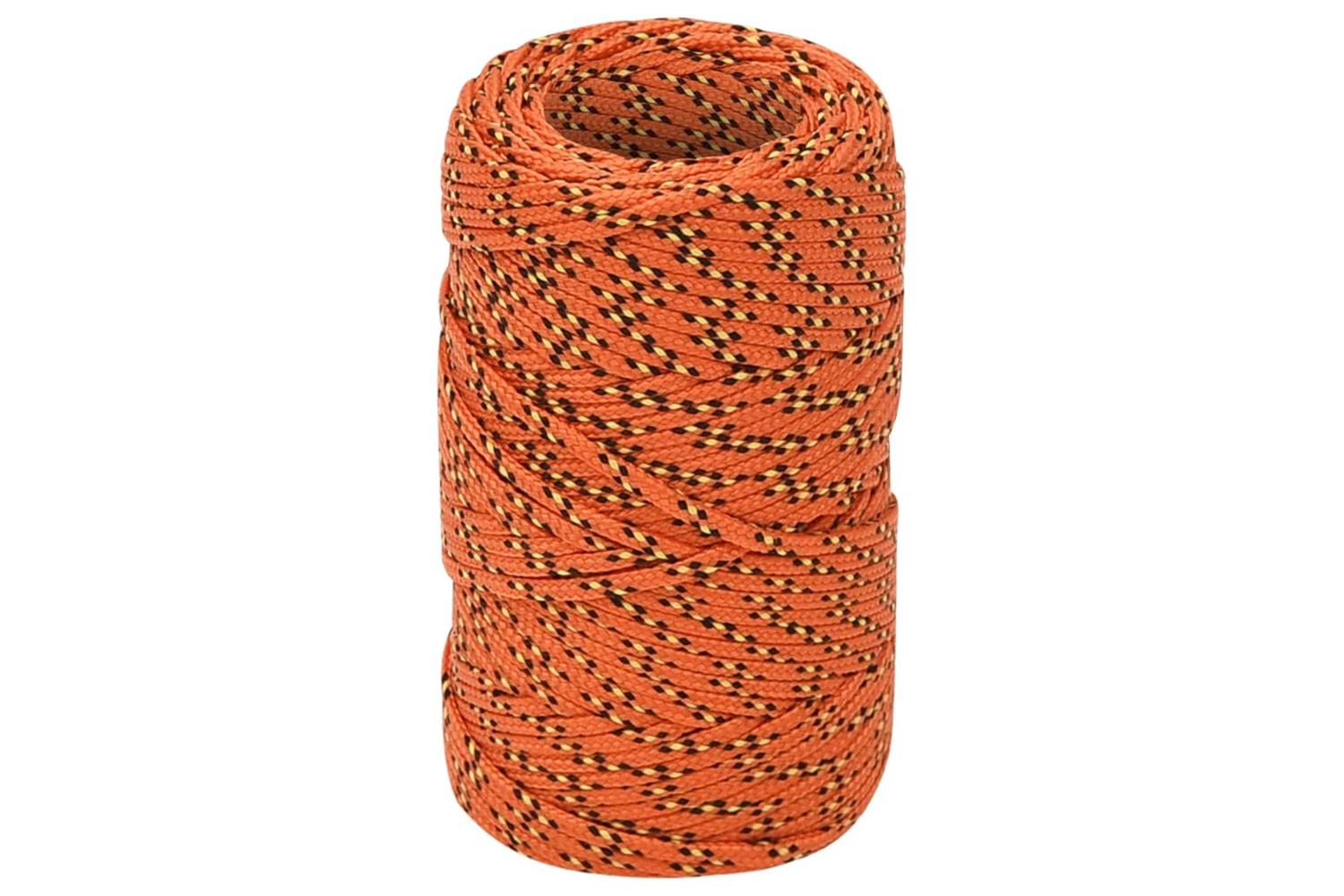 vidaXL 152636 Boat Rope Orange 2mm 50 M Polypropylene-2