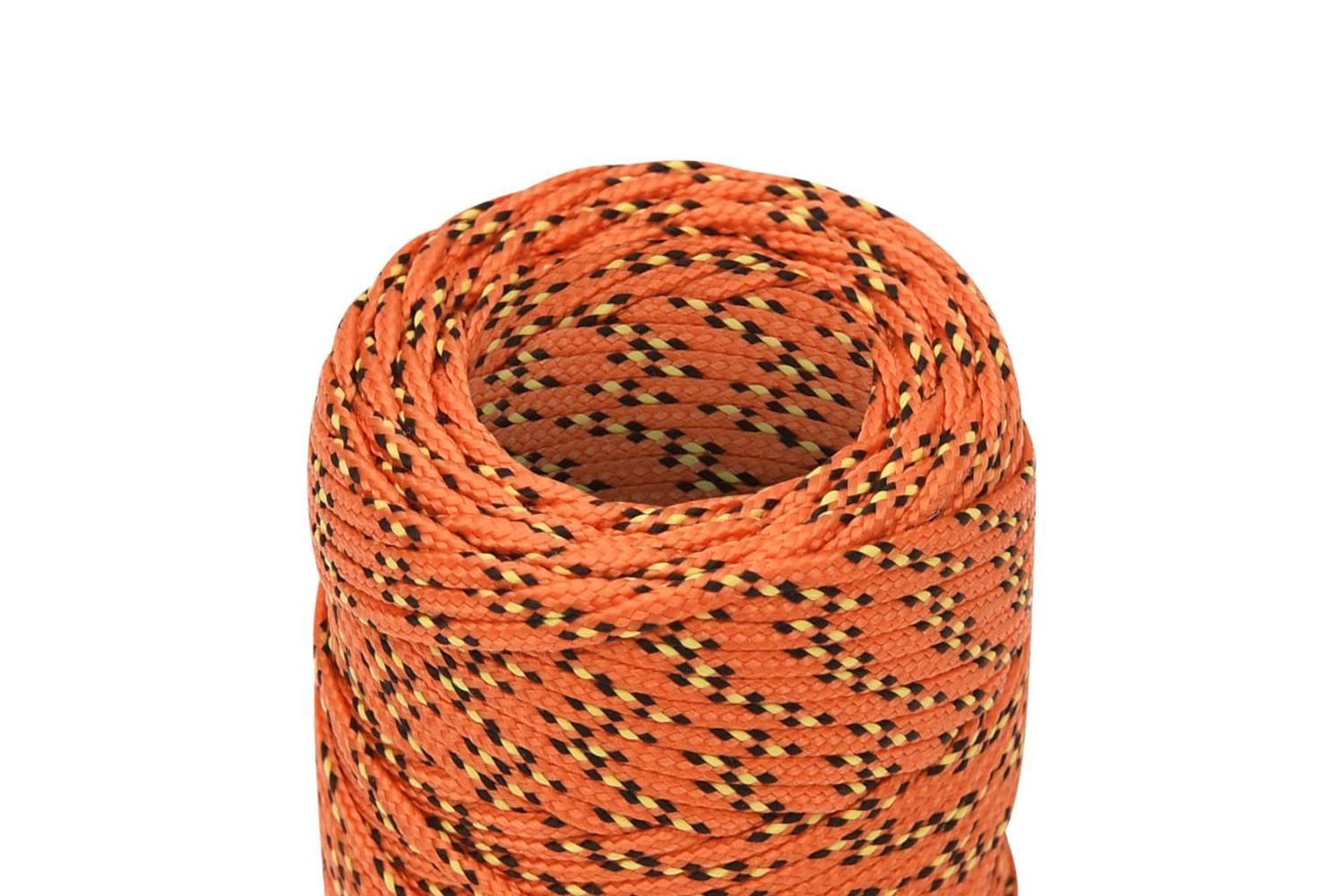 vidaXL 152636 Boat Rope Orange 2mm 50 M Polypropylene-4