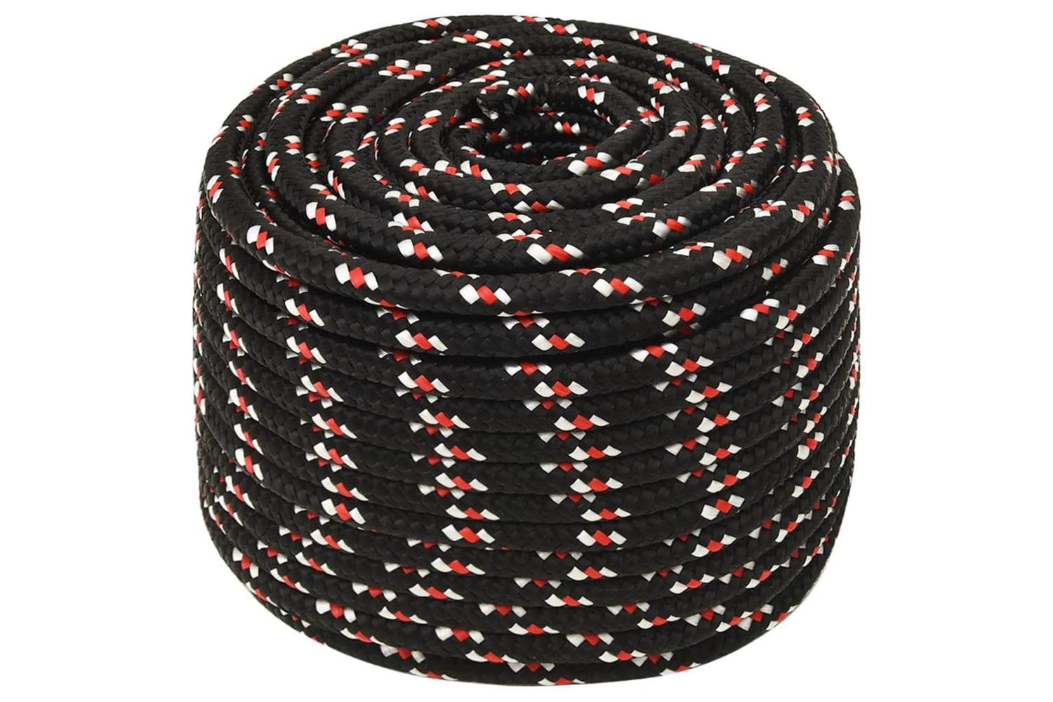 vidaXL 152354 Boat Rope Black 12mm 100 M Polypropylene-2