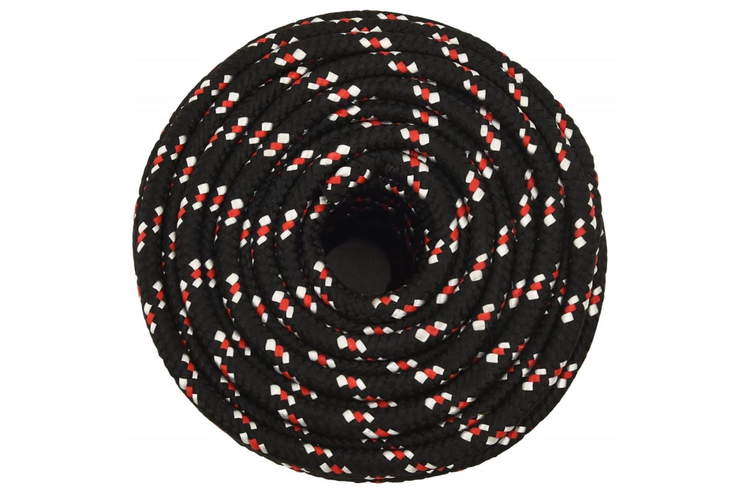 vidaXL 152354 Boat Rope Black 12mm 100 M Polypropylene-3
