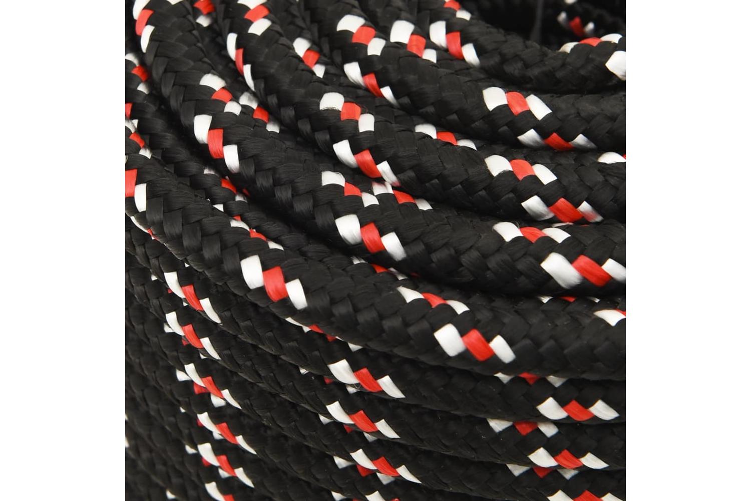 vidaXL 152354 Boat Rope Black 12mm 100 M Polypropylene-4