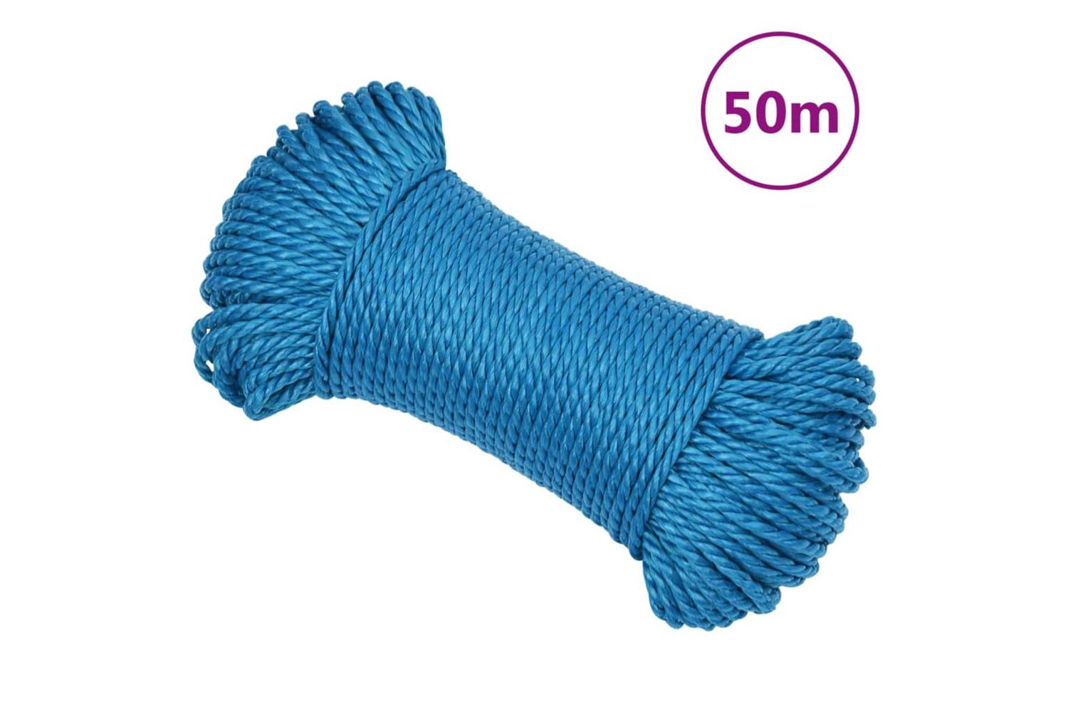 vidaXL 152963 Work Rope Blue 6mm 50 M Polypropylene