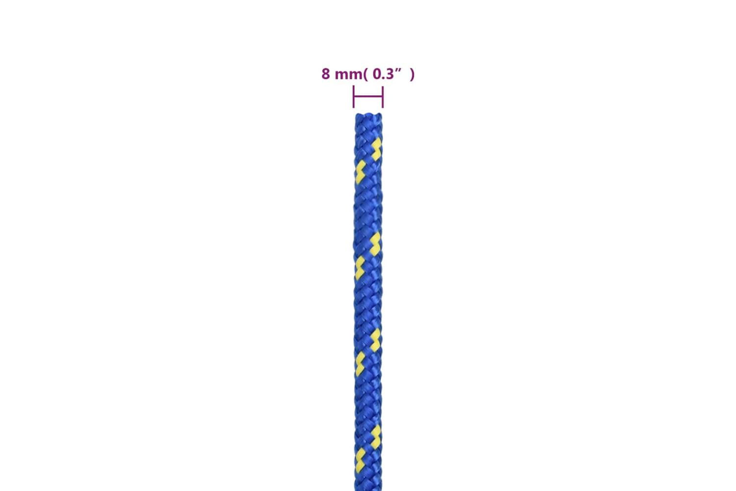 vidaXL 152449 Boat Rope Blue 8mm 50 M Polypropylene-6