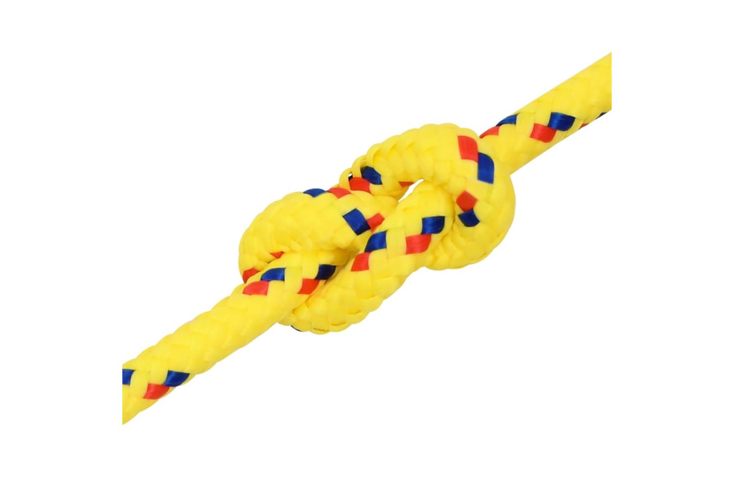 vidaXL 152607 Boat Rope Yellow 8mm 25 M Polypropylene-5