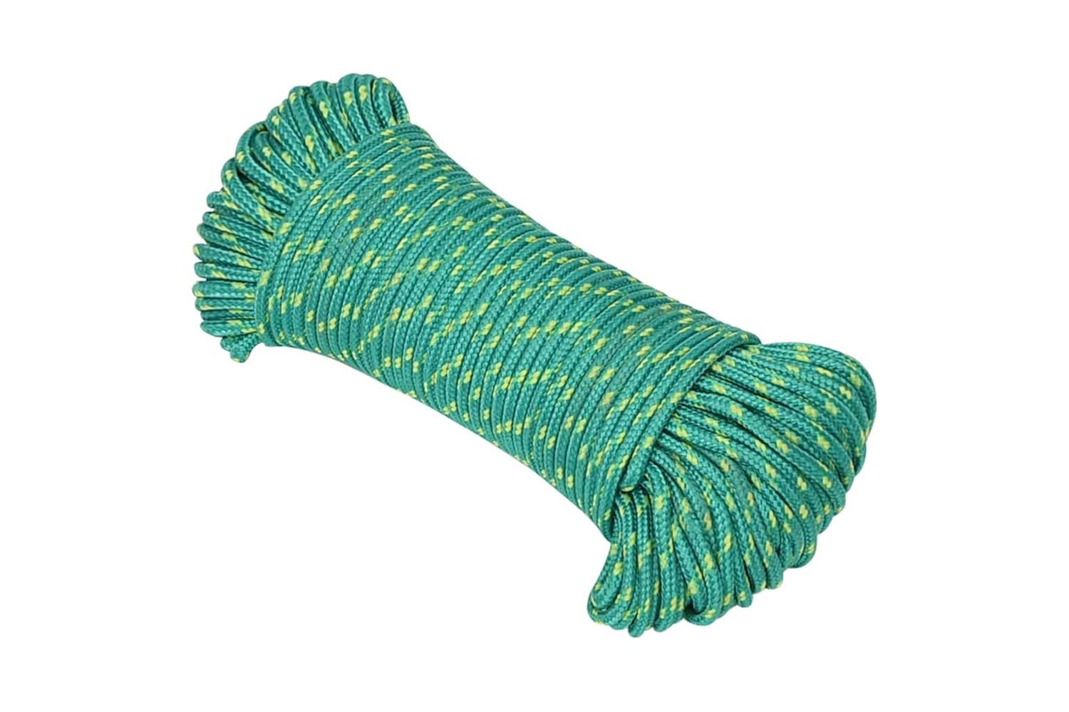 vidaXL 152702 Boat Rope Green 4mm 500 M Polypropylene-2