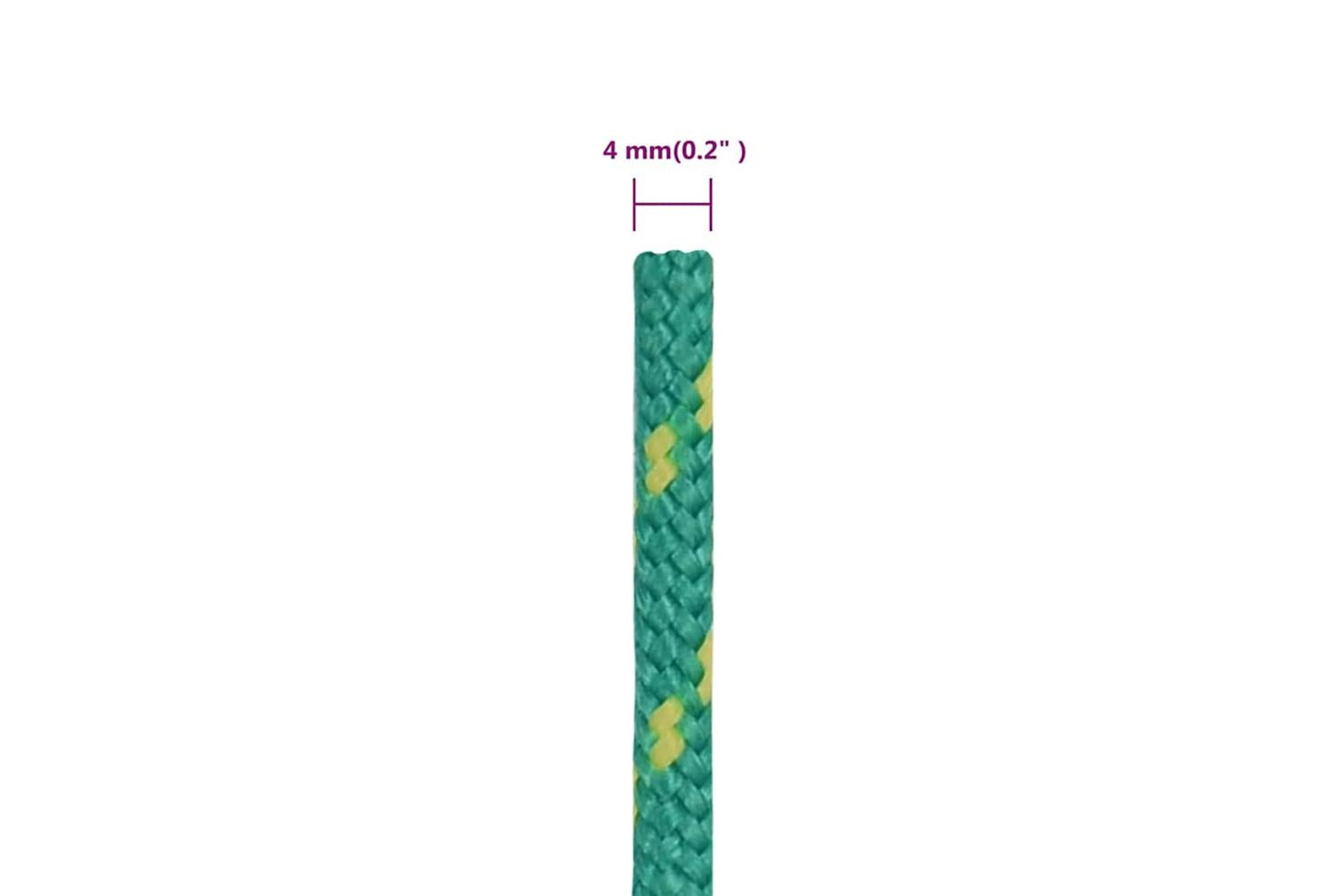 vidaXL 152702 Boat Rope Green 4mm 500 M Polypropylene-6