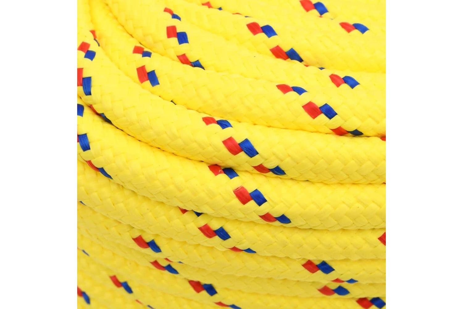 vidaXL 152627 Boat Rope Yellow 16mm 100 M Polypropylene-4