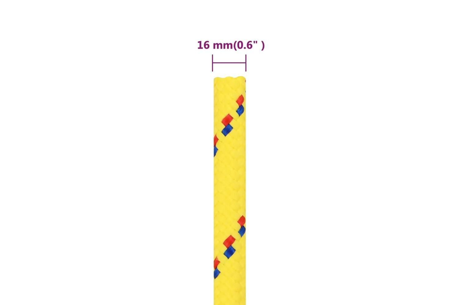 vidaXL 152627 Boat Rope Yellow 16mm 100 M Polypropylene-6