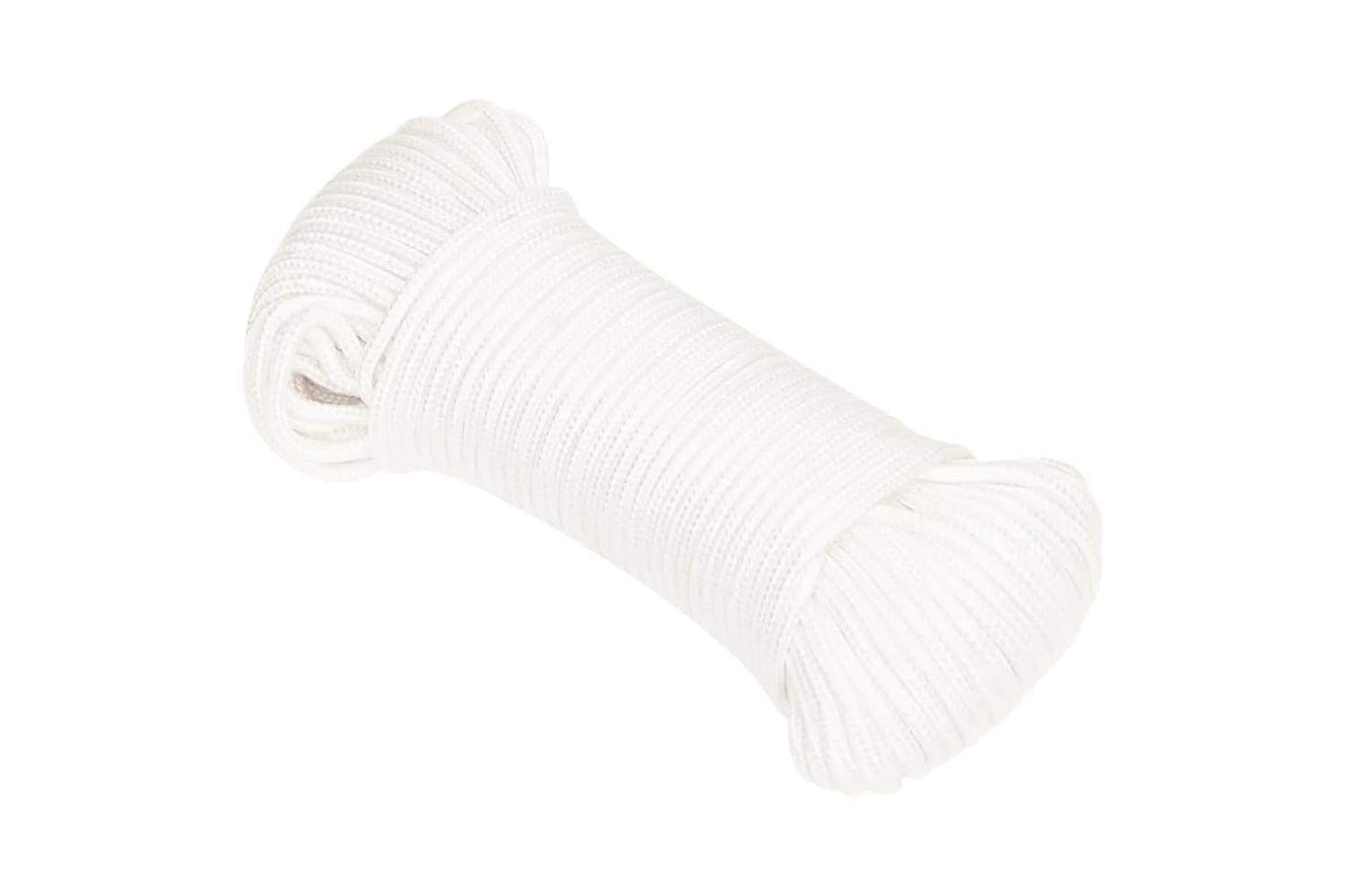 vidaXL 152535 Boat Rope Full White 3mm 50 M Polypropylene-2