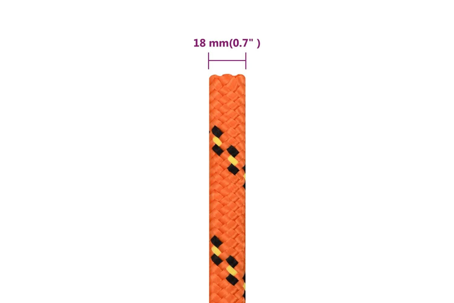 vidaXL 152683 Boat Rope Orange 18mm 50 M Polypropylene-6