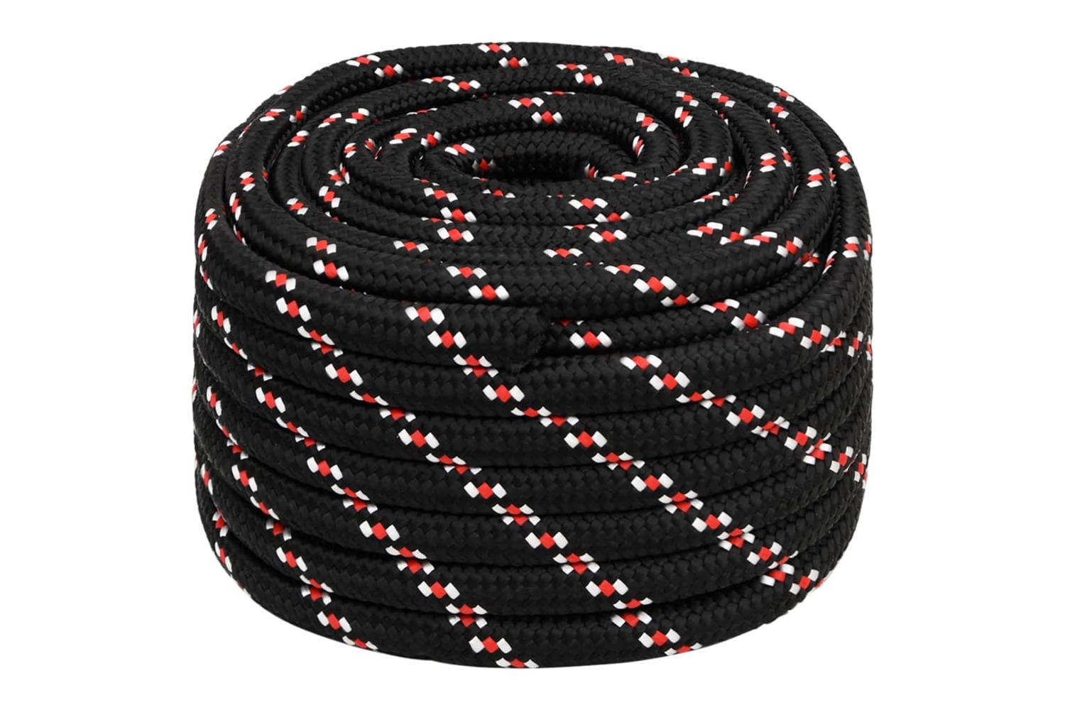 vidaXL 152369 Boat Rope Black 20mm 100 M Polypropylene-2