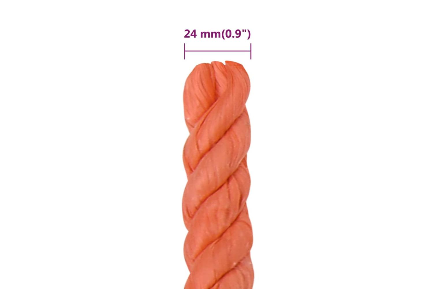 vidaXL 152954 Work Rope Orange 24mm 25 M Polypropylene-6