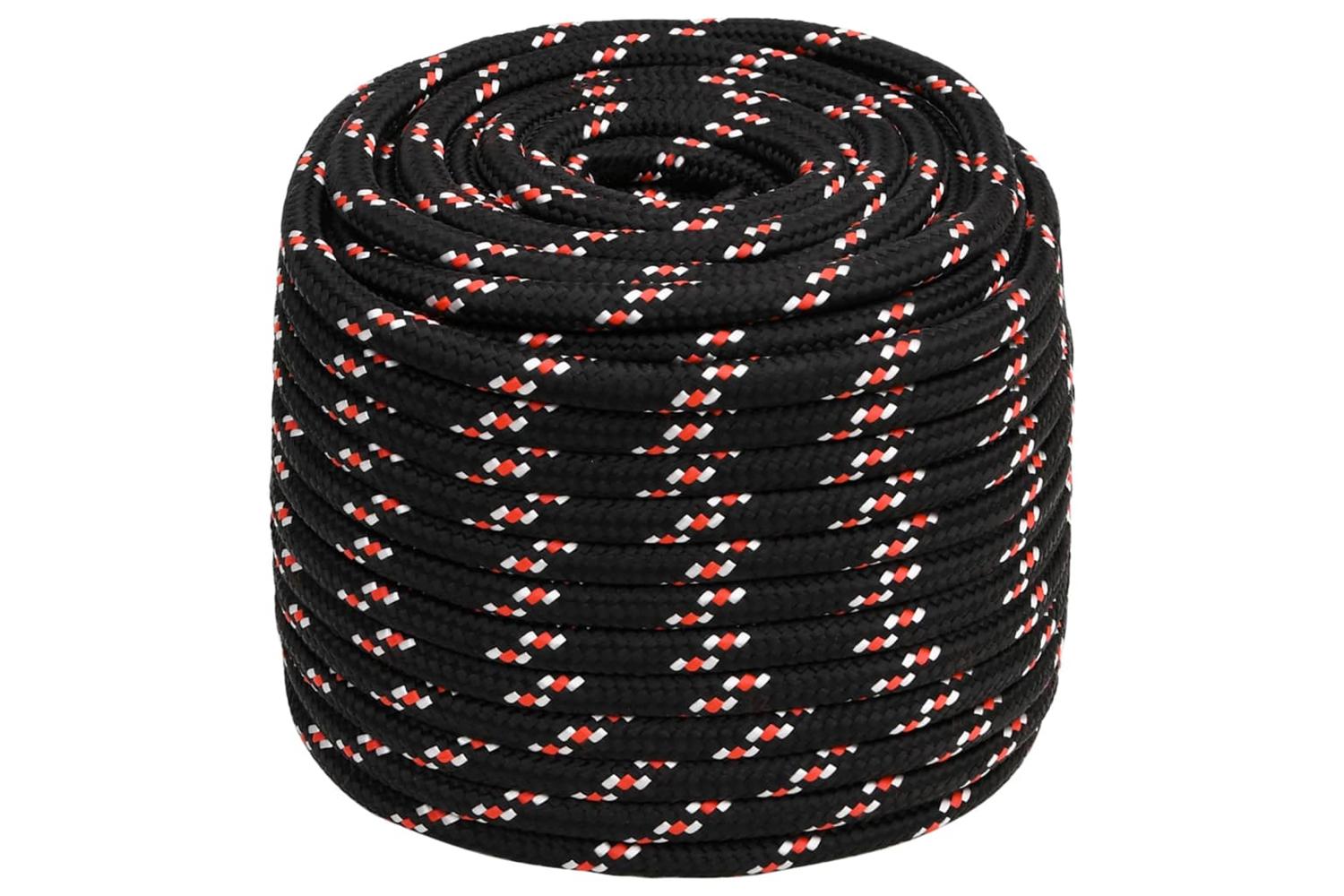 vidaXL 152364 Boat Rope Black 18mm 25 M Polypropylene-2