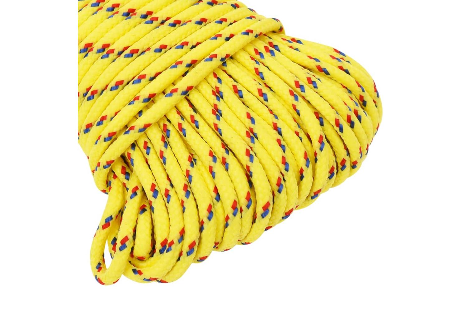 vidaXL 152595 Boat Rope Yellow 4mm 250 M Polypropylene-4
