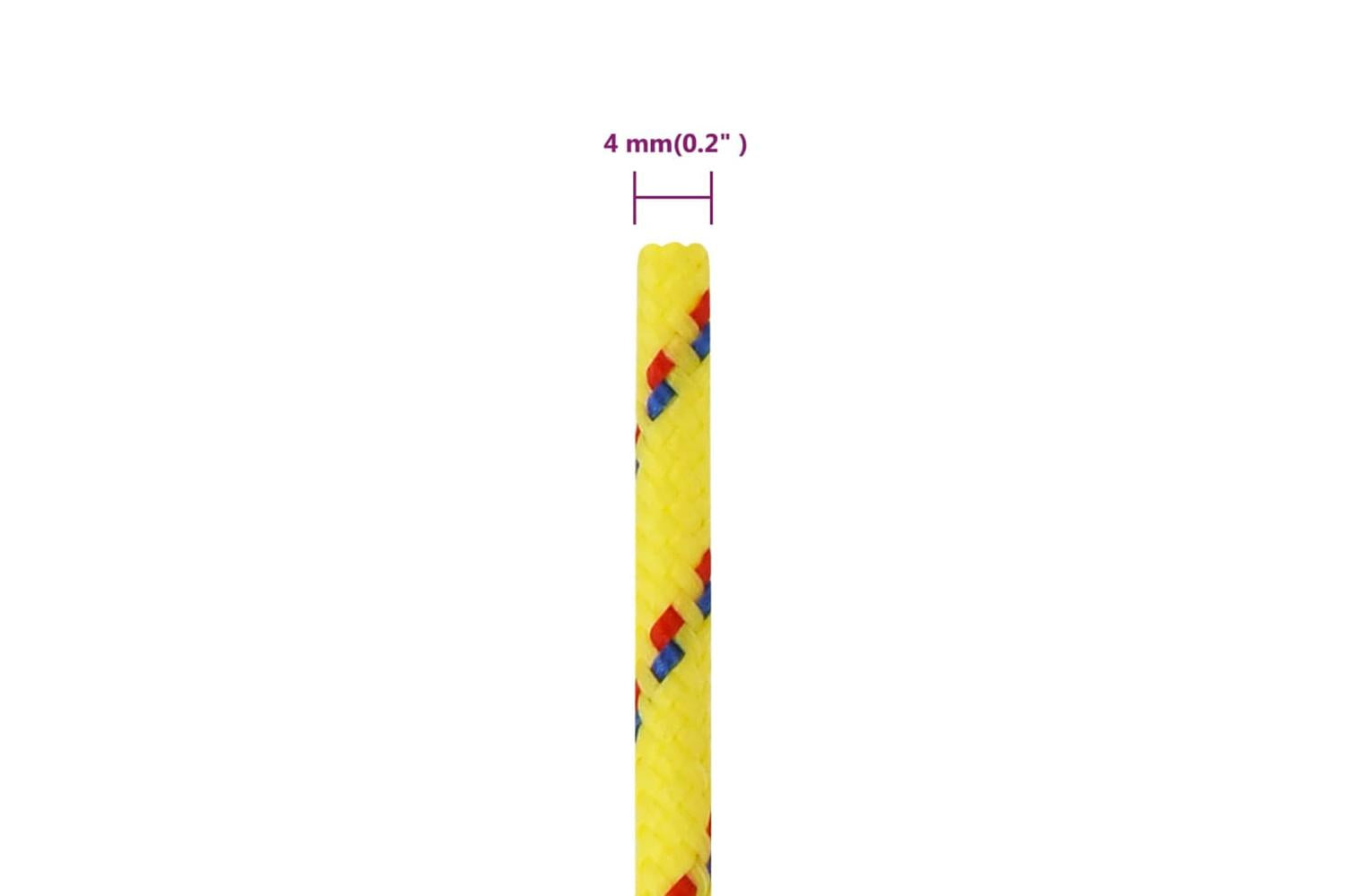 vidaXL 152595 Boat Rope Yellow 4mm 250 M Polypropylene-6