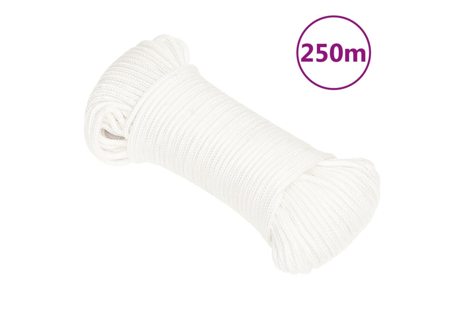 vidaXL 152547 Boat Rope Full White 5mm 250 M Polypropylene