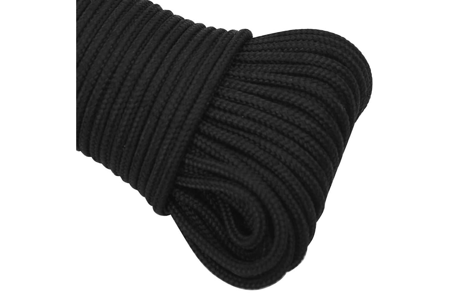 vidaXL 152481 Boat Rope Full Black 3mm 25 M Polypropylene-4