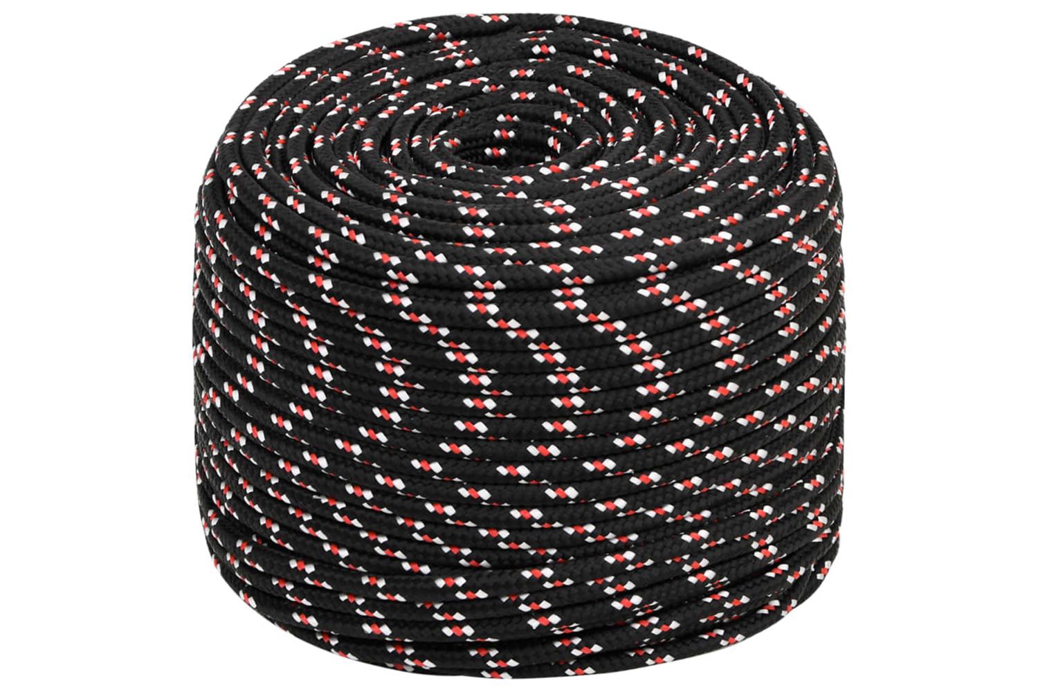 vidaXL 152345 Boat Rope Black 8mm 250 M Polypropylene-2