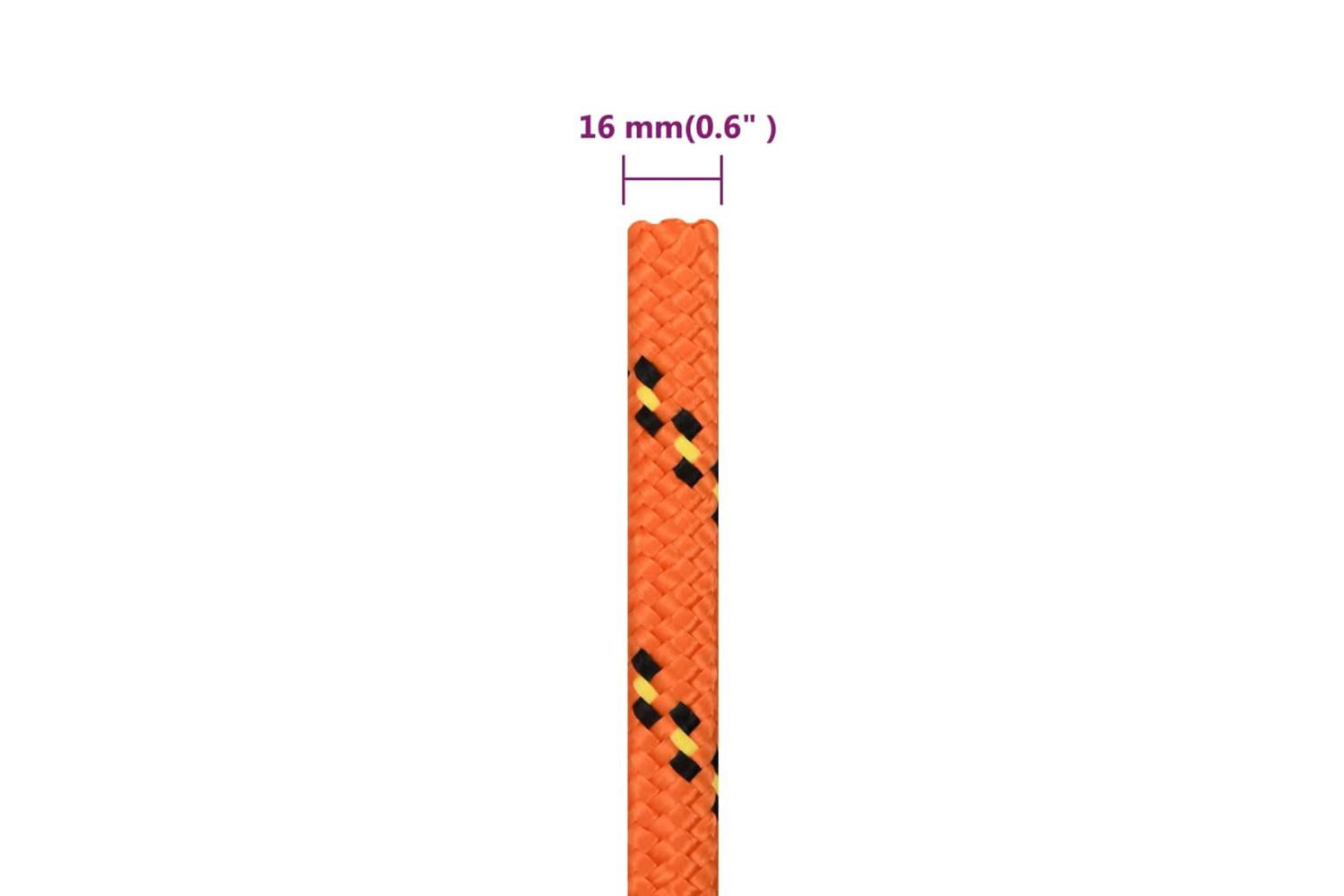 vidaXL 152681 Boat Rope Orange 16mm 250 M Polypropylene-6