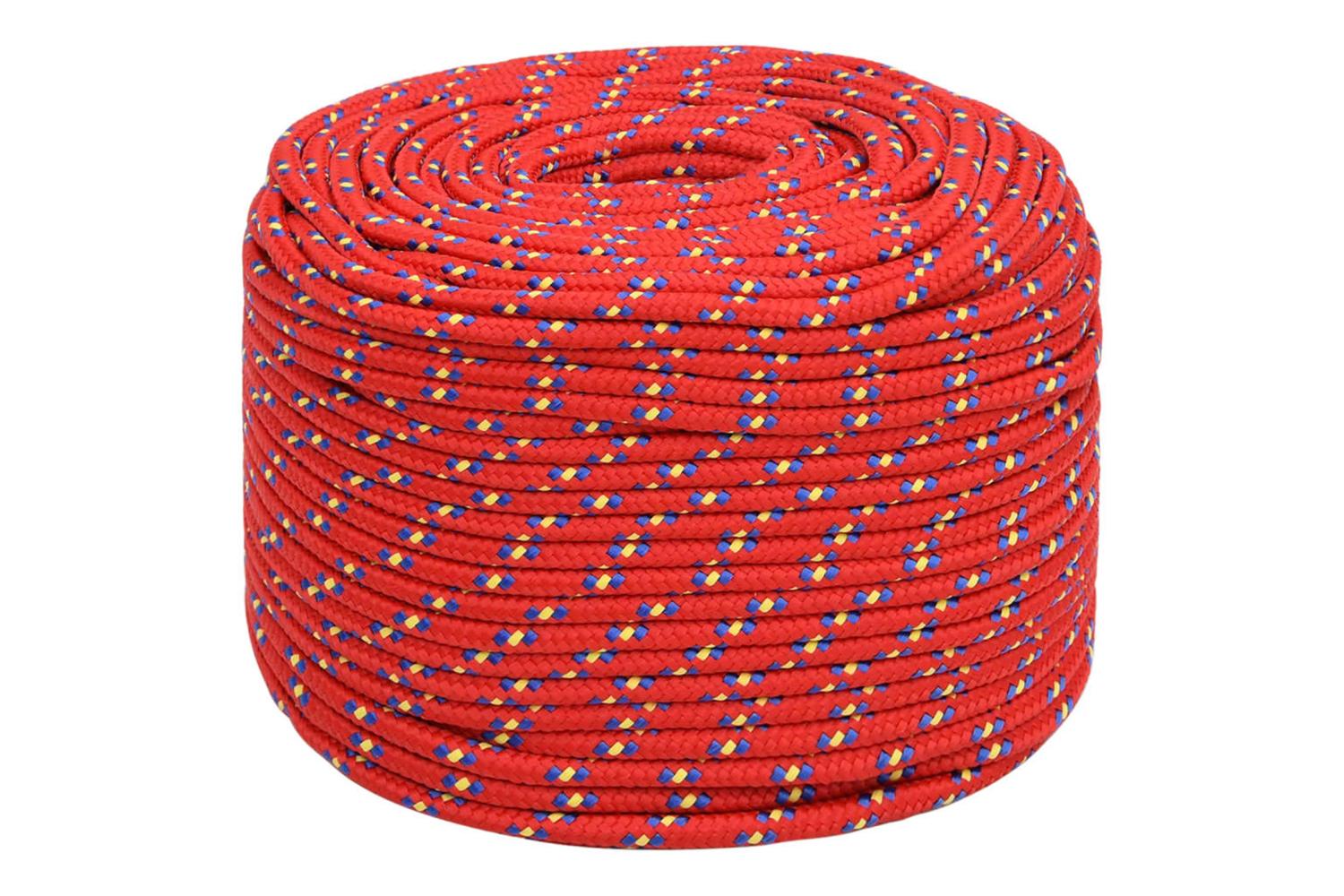 vidaXL 152396 Boat Rope Red 8mm 50 M Polypropylene-2